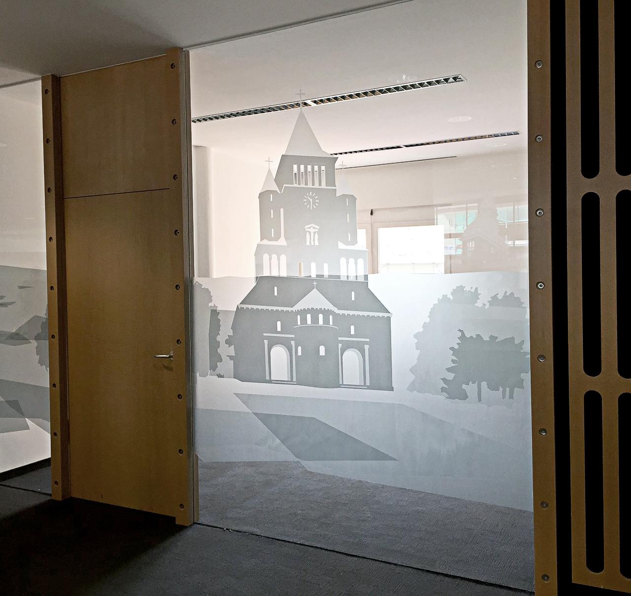 Dekorative mehrschichtige Sichtschutzfolien mit Bildmotiv von anplakt