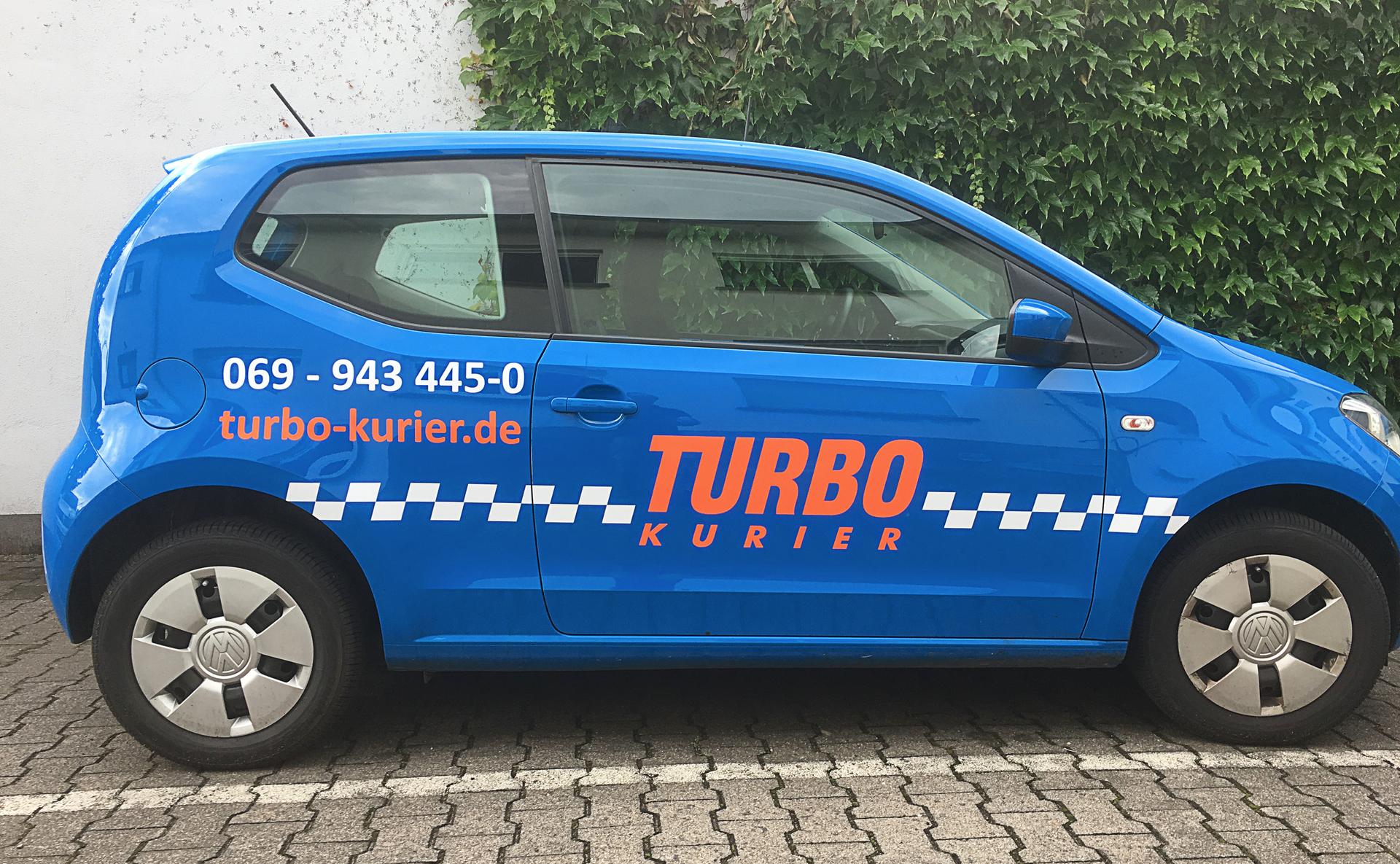 Autobeschriftung (Fahrzeugbeschriftung) für Turbo Kurier von anplakt